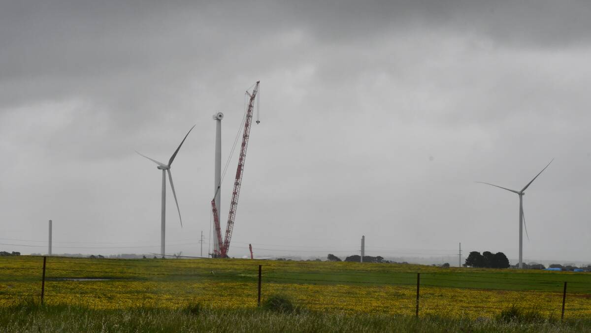 Stockyard Hill windfarm under construction in 2020