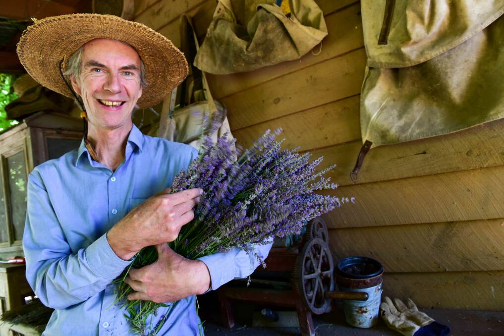 Festival organiser and farm manager Jack Larm in the distilling room at the Lavandula Festival. Picture: Brendan McCarthy