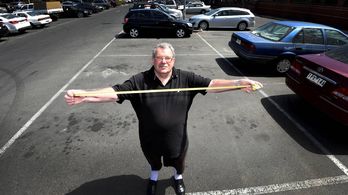 Ballarat car parks are failing to meet Australian standards. Paul Webster wondered why he was having so many carparks bingles.
