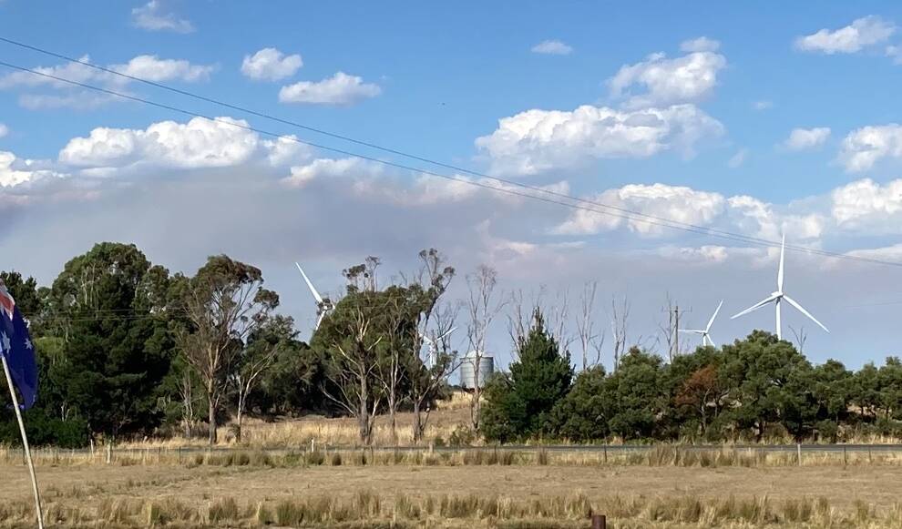 The smoke from the Glenmore fires seen near Mount Wallace. Picture Supplied