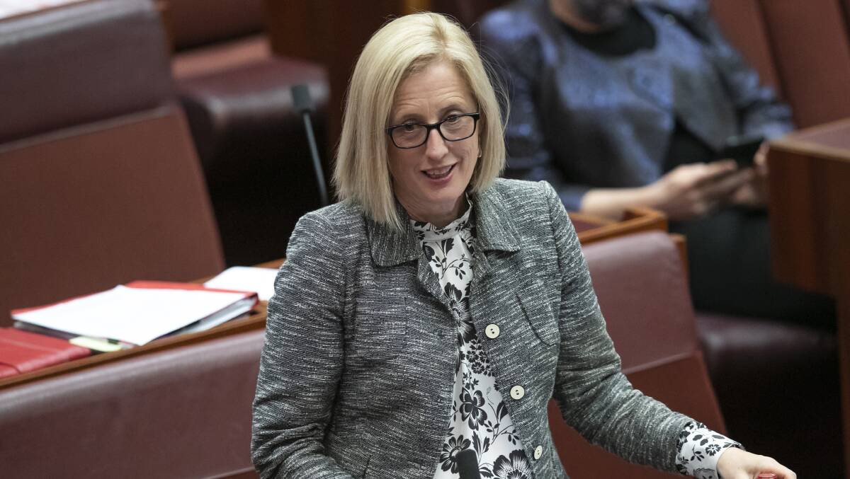 Labor senator Katy Gallagher is behind a surprise push to have Sam McMahon's territory rights debated in Federal Parliament. Picture: Keegan Carroll