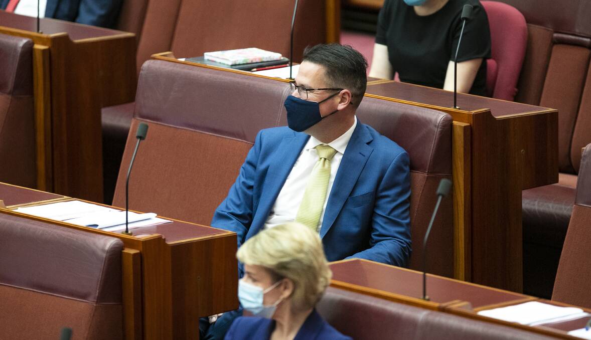 Liberal senator Zed Seselja believes the ACT Labor-Greens government would pass the nation's most extreme assisted dying laws if given the chance. Picture: Keegan Carroll
