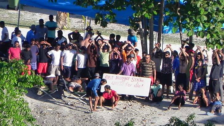 Hunger strikers protest at conditions on Nauru.