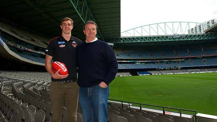 New recruit Joe Daniher with his father Anthony.