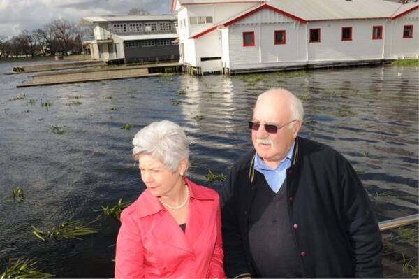 GOOD NEWS: Ballarat mayor Judy Verlin and Ballarat Rowing Association president Eric Waller. Picture: Lachlan Bence