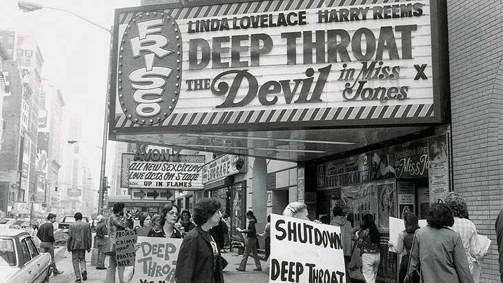 Women took to Time Square to protest against <i>Deep Throat</i> during its initial run in cinemas.