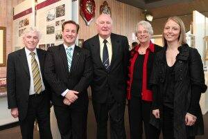 Exhibition: At the launch of the Royal South Street  “Pride in Performance” exhibition are, left to right, Roger Trudgeon, Jonathon Welch, John Clark, Lois Sheppard and Emma Sbardella.