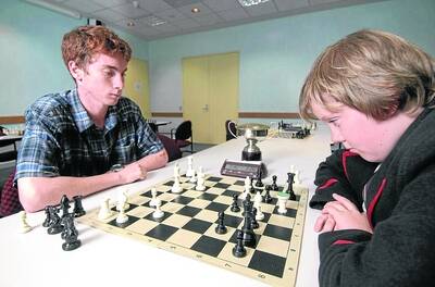 YOUR GO: Ballarat Chess Club players James Watson and Dane Greenhalgh.