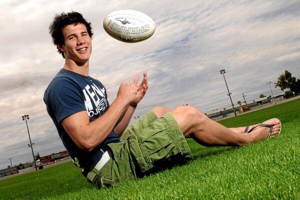Matt Dea relaxes in his home town of Mildura while waiting for tonight's AFL national draft. Picture: Sunraysia Daily