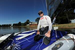 THRILLED: Former Australian Youth Sailing champion Tom Watson will take part in Lake Learmonth’s first sailing event in 14 years on Saturday. Picture: Lachlan Bence
