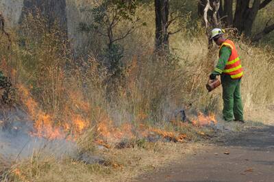 Burn-off: DSE rangers conduct the ecological burn.