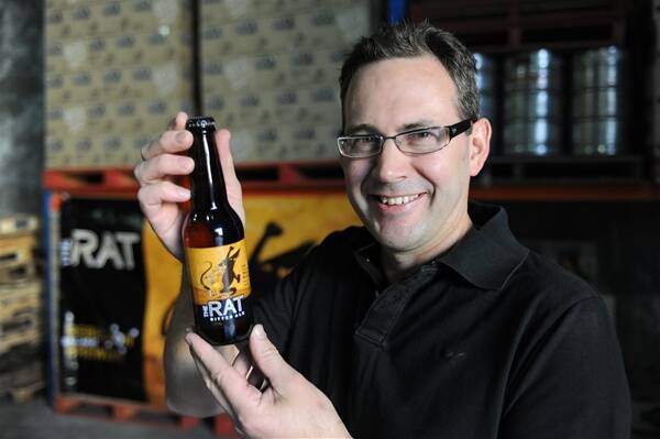 THIRST-QUENCHER:  Rebellion Brewery director Andrew Lavery with a sample of the new ale.