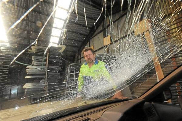 SMASHED: Ballarat Auto Glass owner Peter Snowball says he has been inundated with cars needing replacement screens since a spate of vandalism over the past two weeks.