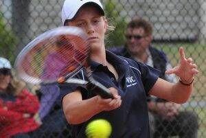 In top form: Kingston’s Zoe Hives on her way to taking out the Ballarat and District Open Women’s Championship yesterday.