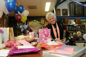 YOUNG AT HEART: Brenda Hughes, oldest member of Cystic Fibrosis Victoria, enjoying her 70th birthday party last night. Picture: Zhenshi van der Klooster