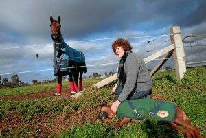 FIGHT: Kate Tubbs on her Bacchus Marsh property where gas explorers are preparing to dig. Picture: The Age.