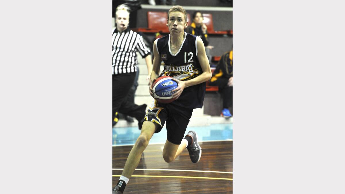 Junior Basketball Tournament.under-16A boys - Ballarat Blue v Werribee. Ballarat Sam Short PICTURE LACHLAN BENCE 