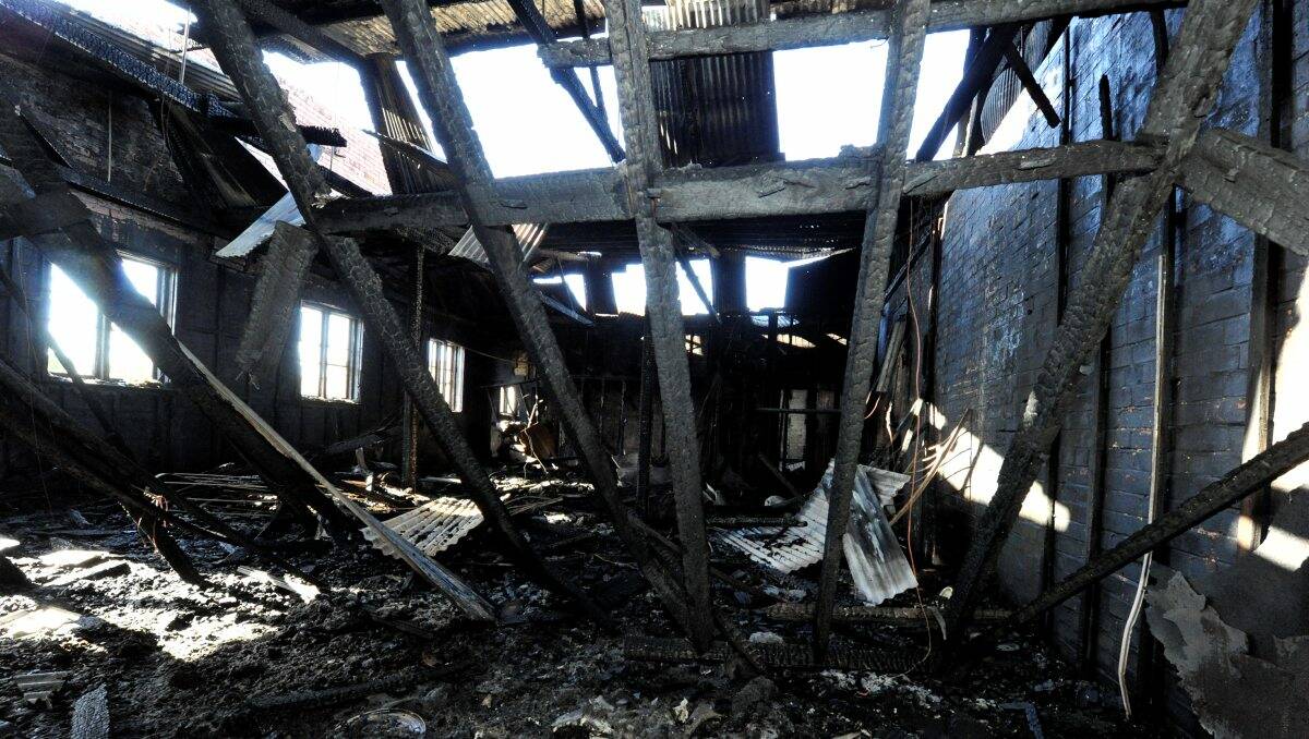 Gone: The gutted yoga studio. PICTURE: JEREMY BANNISTER