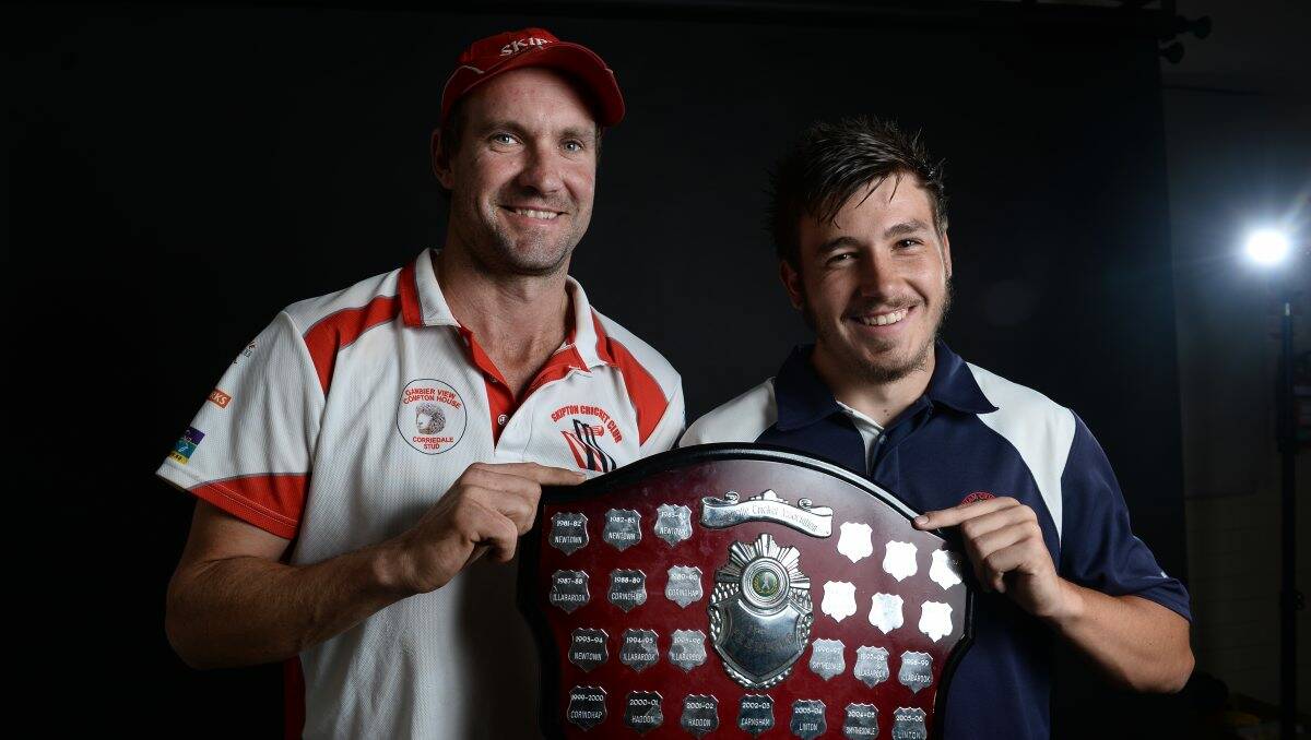 The decider: Skipton captain-coach Darren Fletcher and Carngham captain Chase Dummett are ready to face off in this weekend’s Grenville Cricket Association grand final. PICTURE: ADAM TRAFFORD
