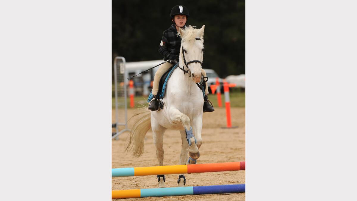 Smythesdale and District Pony Club Fun Day. Zeke Almond 8 (Show Jumping) Picture: Justin Whitelock 