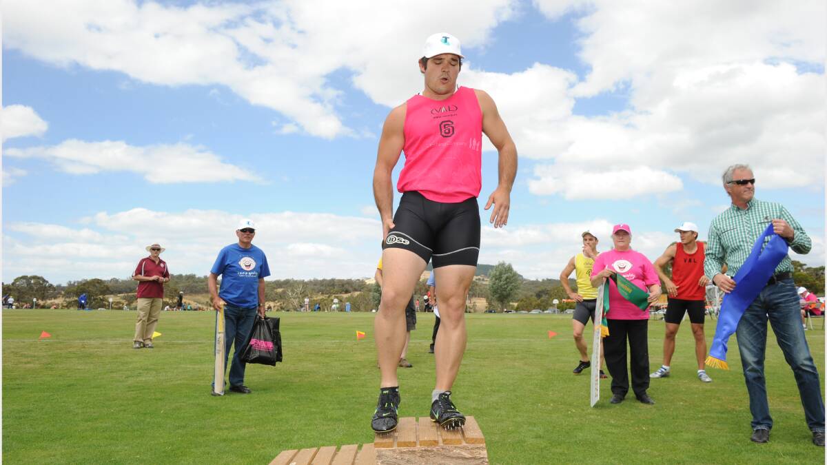 Hundreds turn out for the ninth annual Daylesford Gift: Mens 100M Gift Winner Marty Sinclar