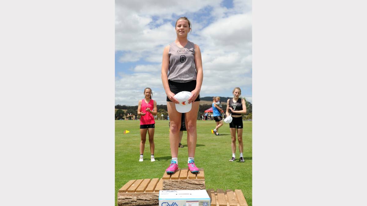 Hundreds turn out for the ninth annual Daylesford Gift: Roz Moynihan u/17 100m Winner Jacqui Scoll     