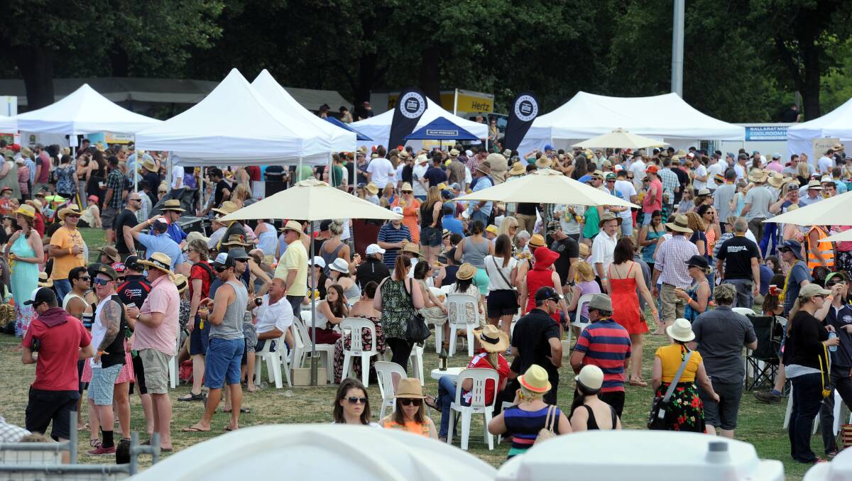 Crowds at the Ballarat Beer Festival. PICTURE: JUSTIN WHITELOCK 