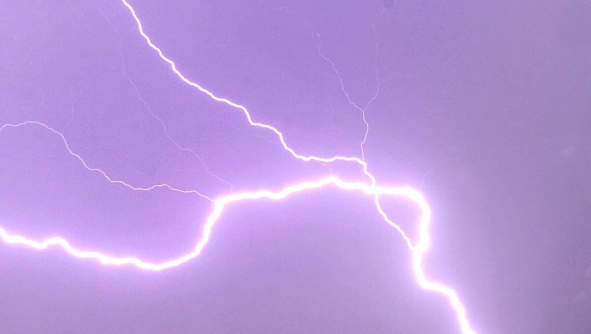 A woman was struck by lightning last night.
