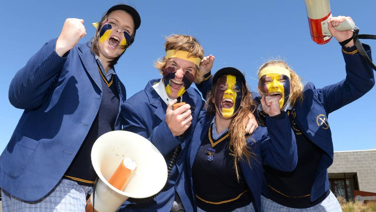 Damacus College Students, Demcee Davies, Jack Cuttler, Chloe Pearson and Carlie Steenhuis. PIC: KATE HEALY