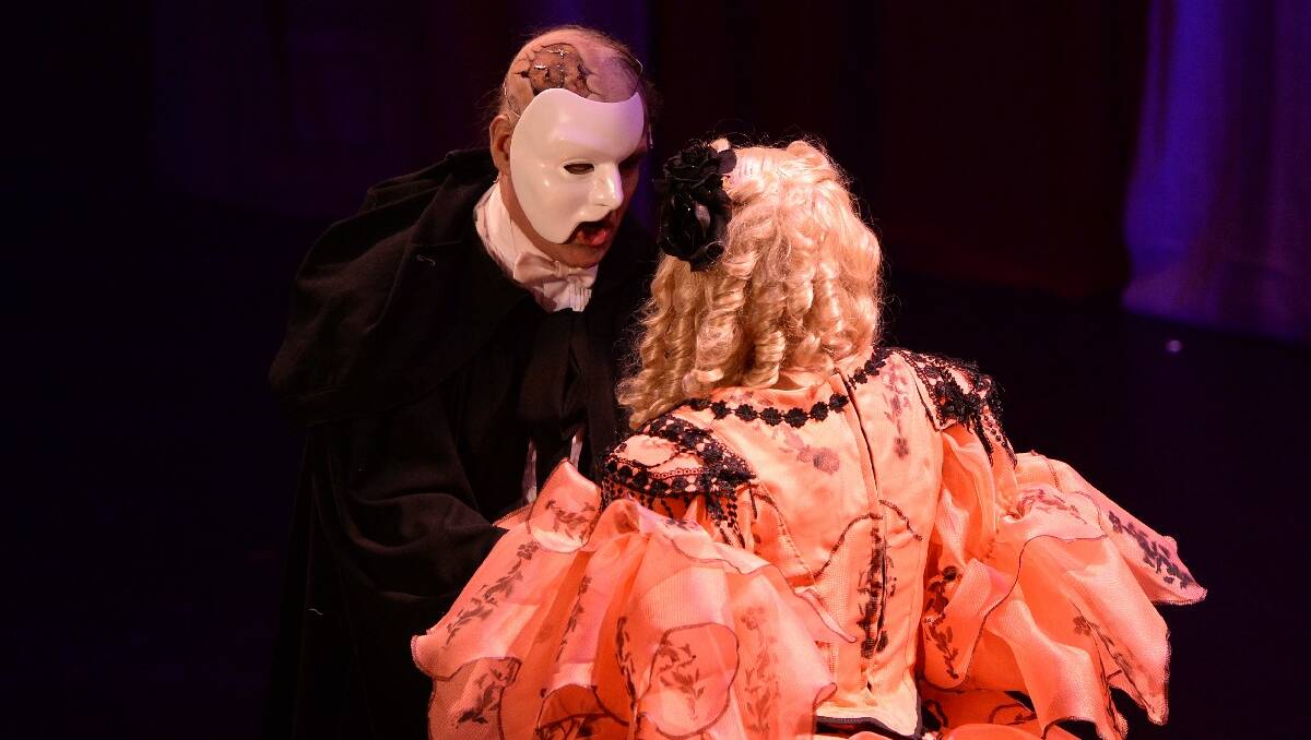 Andy McCalman (The Phantom) and Molly Fry (Christine). PIC: KATE HEALY