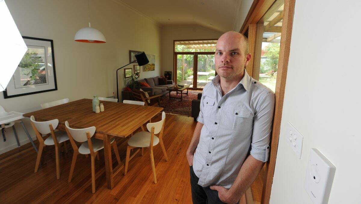 PERFECT: Luke Stanley and his partner have transformed their Mair Street home since buying it three years ago. PICTURE: JUSTIN WHITELOCK