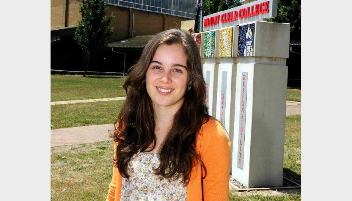 MT CLEAR COLLEGE - Top ATAR: Christine Ebbs. Age: 18. Score: 98.05. Plans for 2013: To study arts at Melbourne University.