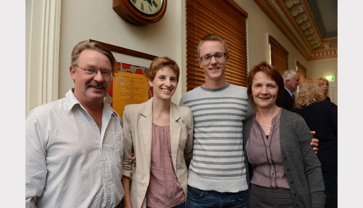 Peter, Claire, Jared & Kathy Tallent. PICTURE: ADAM TRAFFORD.