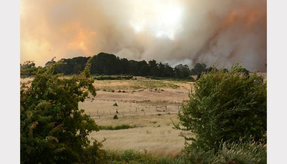 The Chepstowe-Pittong fire. PICTURES: ADAM TRAFFORD.
