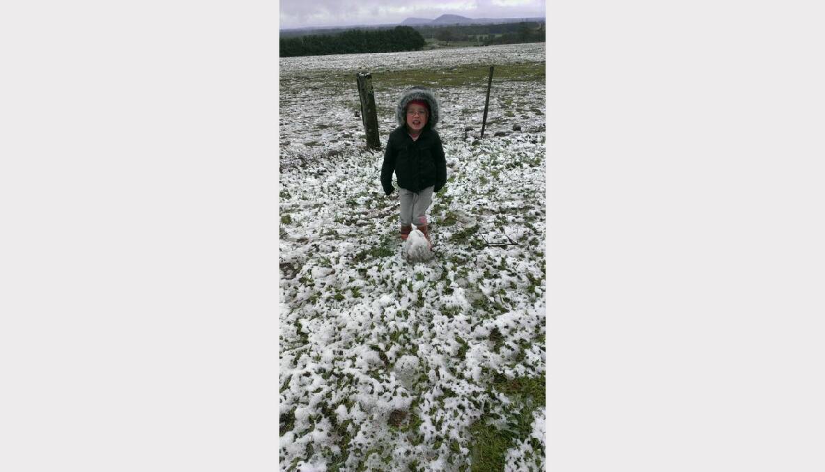 Abby Murnane playing in the snow at Clarkes Hill. Submitted via The Courier iPhone App.