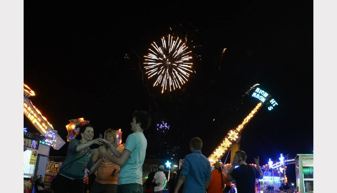 SPECTACULAR, SPECTACULAR: Fireworks at the Ballarat Show. PICTURE: KATE HEALY.