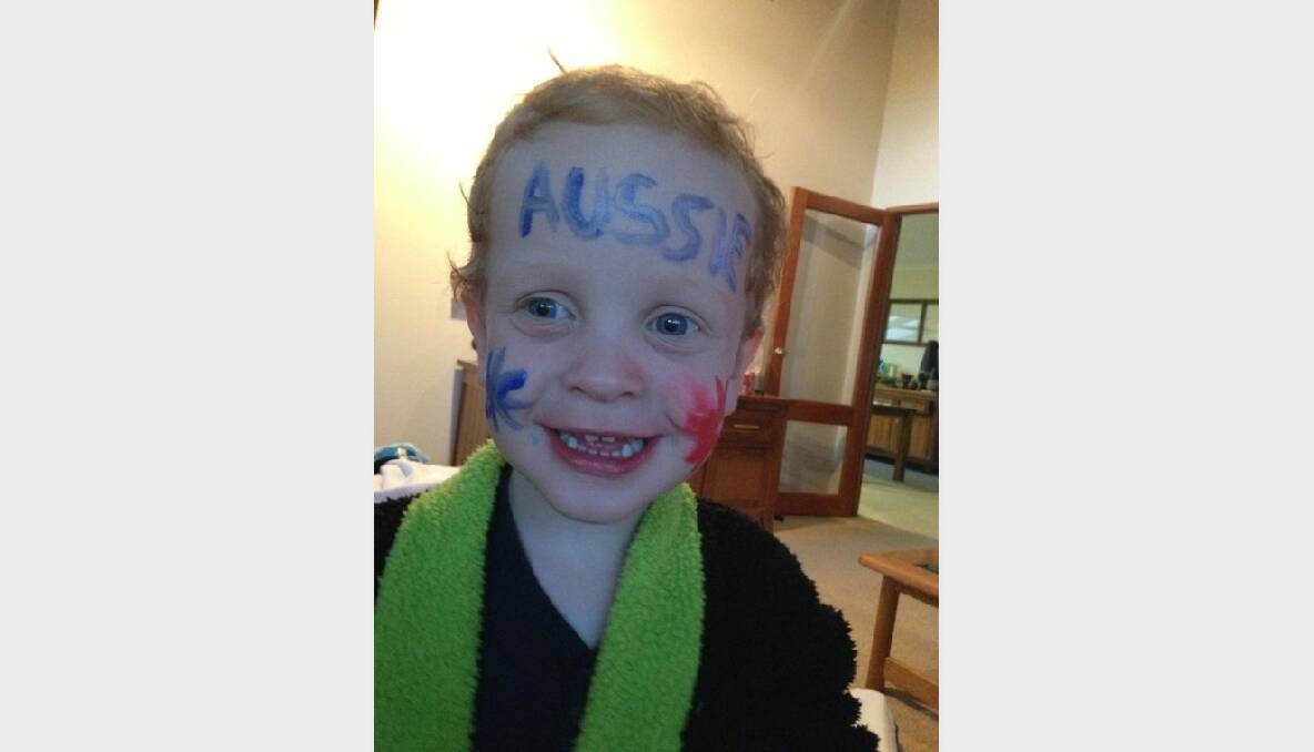 Getting into the Aussie spirit. Submitted by Kim Pollard.