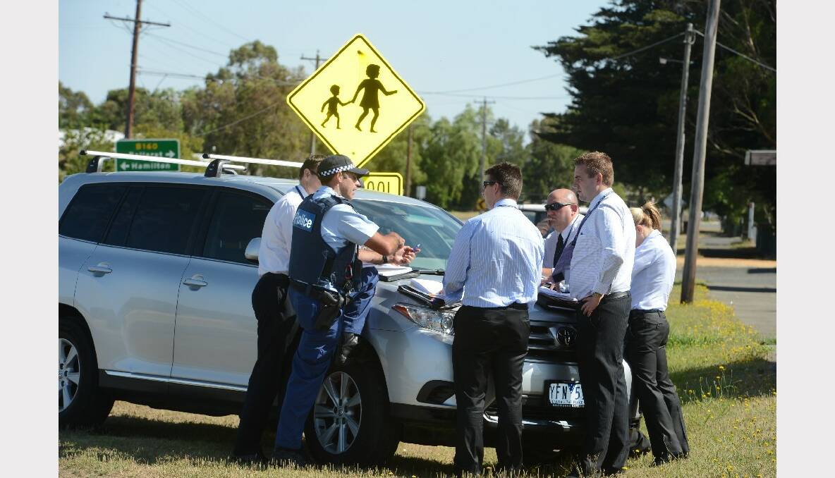 SCENE: Detectives assess the situation in Scarsdale. PICTURE: KATE HEALY.