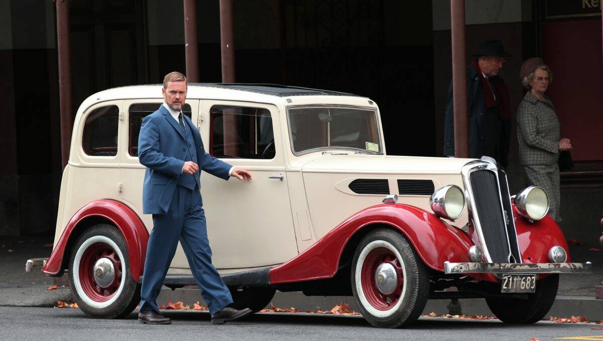 Craig McLachlan during filming in Lydiard Street, for The Doctor Blake Mysteries. PICTURE: ADAM TRAFFORD.