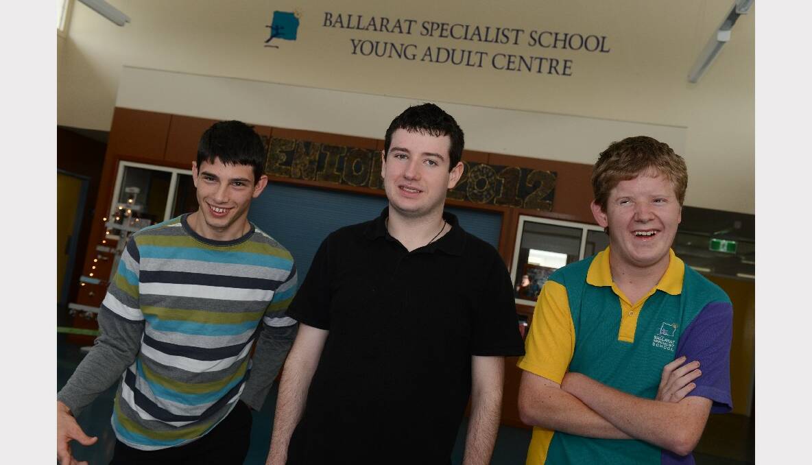BALLARAT SPECIALIST SCHOOL: Andrew Paul, Jesse Everett and Brandon Toohey