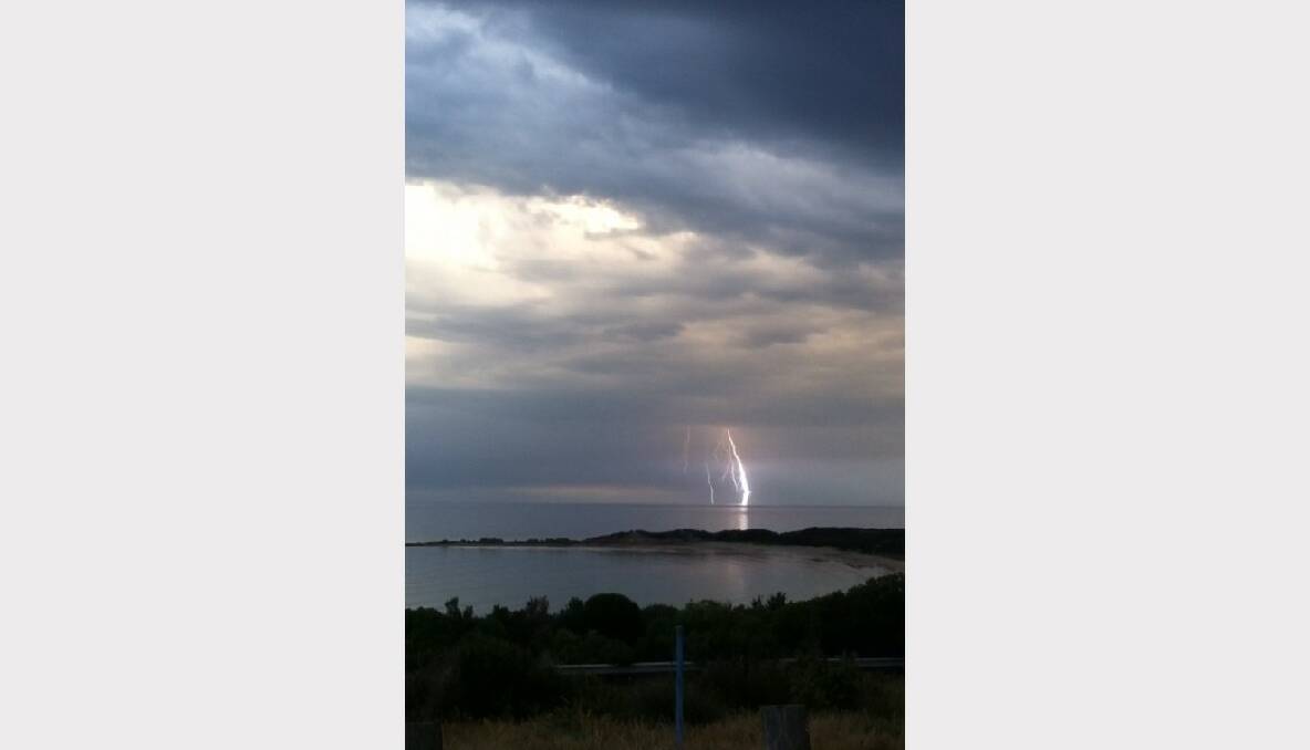 Submitted by Diane Lawson - this photo was taken at Anglesea while the storm was happening in Ballarat.