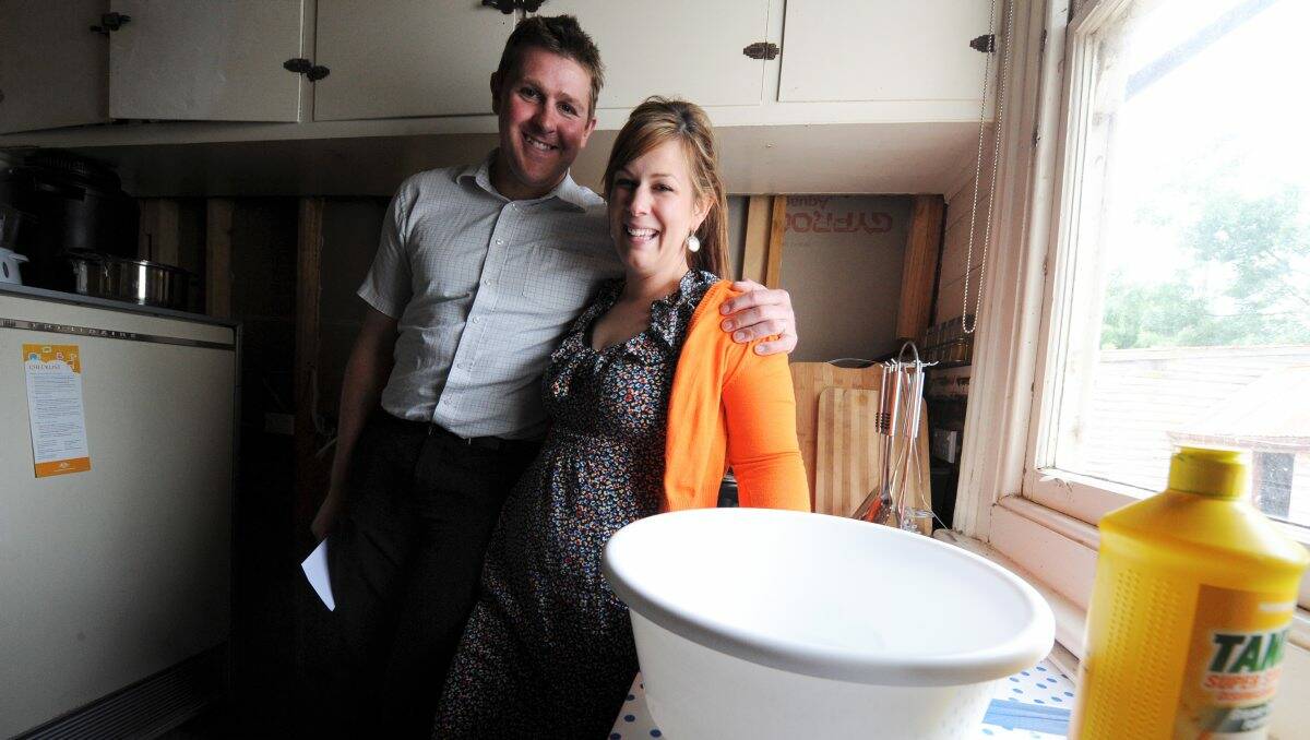  Ramsay and Erin Beacham can now upgrade from the plastic bowl in the kitchen. PICTURE: JEREMY BANNISTER