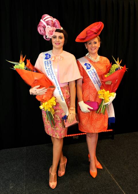 Fashion on the fields  winner Bridget Cox and runner-up Jess Taylor        