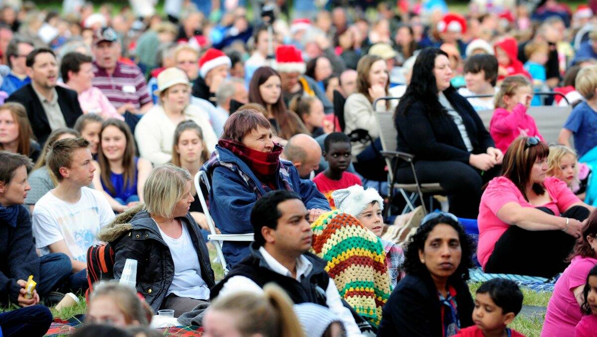 The crowds flock to the North Gardens Christmas Carols. PIC: Jeremy Bannister