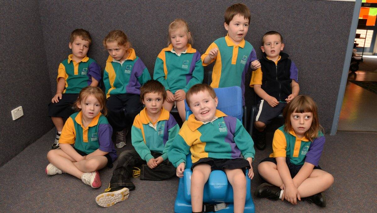 Ballarat Specialist School. Back- Jackson, Akashia, Molly, Wyatt, Bede Front- Michelle, Connor, Joseph and Latasha