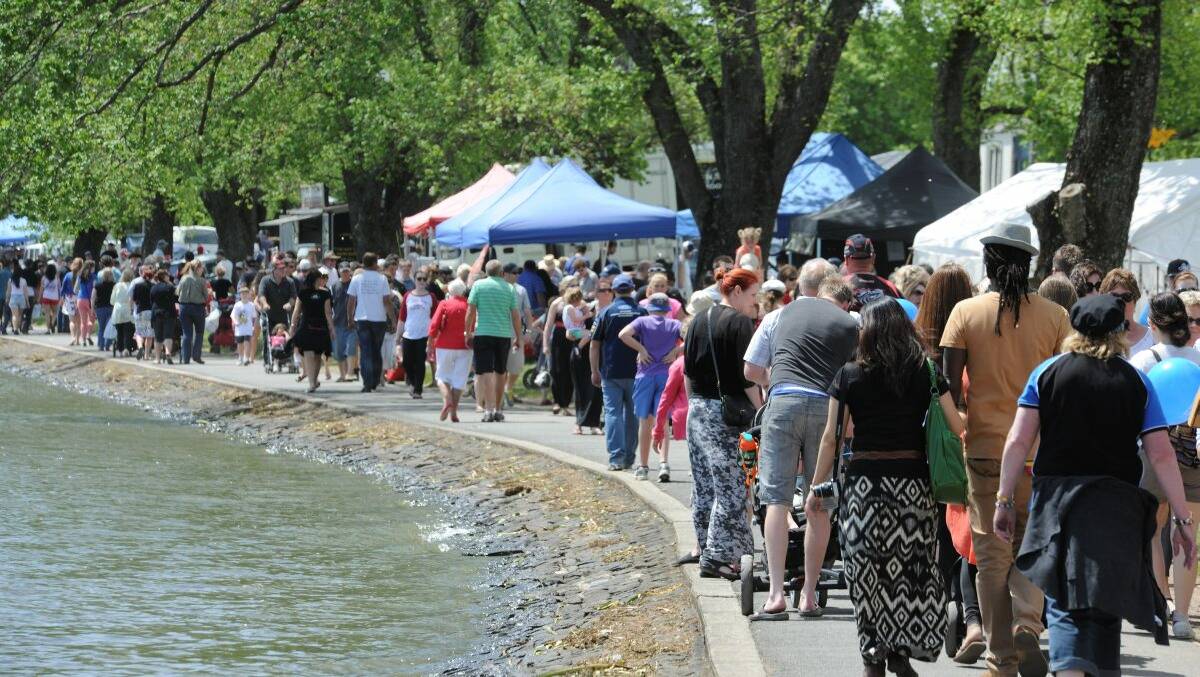 Springfest always draws a huge crowd for the market day on Sunday.