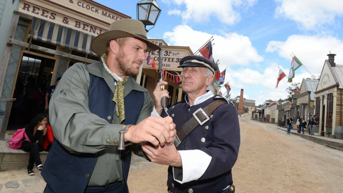 The Melbourne Renegades hit Sovereign Hill as part of their Ballarat visit. PIC: Kate Healy