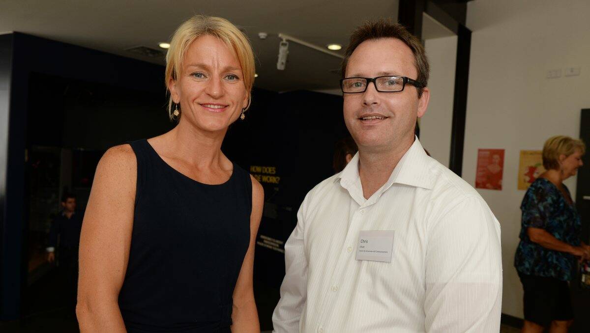 Anna Gordon (Domain) and Chris Elliott (Federation University) at Fairfax Marketing Services Launch