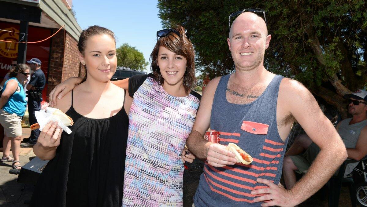 Kasey Chapman, Lisa Clifford and Josh Hannon of Ballarat at the Angie Edwards fundraiser.