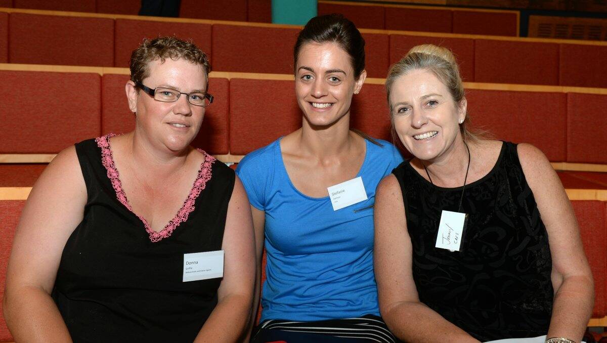 Donna Griffin (Ballarat Stock and Station Agents), Stefanie Hofman (CAFS) and Jenny Browne (CAFS) at Fairfax Marketing Services launch.
